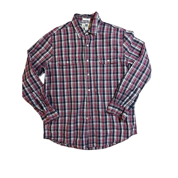 Club Room Men's‎ Plaid Long Sleeve Button Down Shirt 100% Cotton Large Fitted - Picture 2 of 6